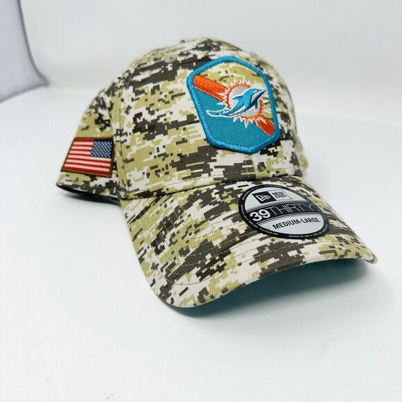 New Era Other - NEW Miami Dolphins New Era Salute To Service 39THIRTY‎ Flexfit Hat Digital Camo